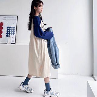 Raglan-sleeve Printed T-shirt Dress