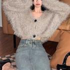 Fluffy Cardigan Brown - One Size