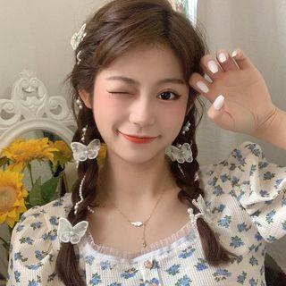 Butterfly Mesh Faux Pearl Headpiece (various Designs) / Set