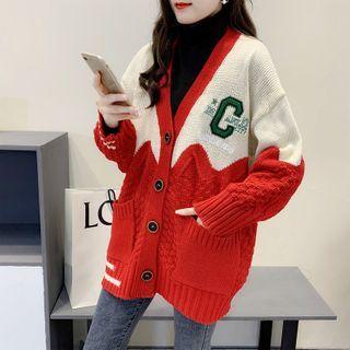 Lettering Panel Cardigan