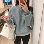 Round-neck Textured Pullover