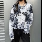 Tie Dye Long-sleeve T-shirt Black & White - One Size