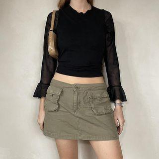 Plain Cargo Miniskirt