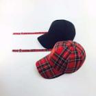 Long-tail Plaid Cap
