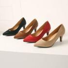 Pointy-toe Pleather Basic Pumps