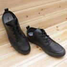 Genuine Leather Perforated Sneakers