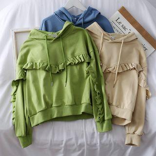 Loose-fit Ruffled Hoodie