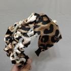 Faux Pearl Leopard Print Headband