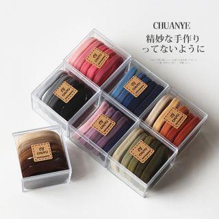 Set Of 5: Color Hair Tie (various Designs)
