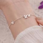 Butterfly Chain Bracelet Silver - One Size