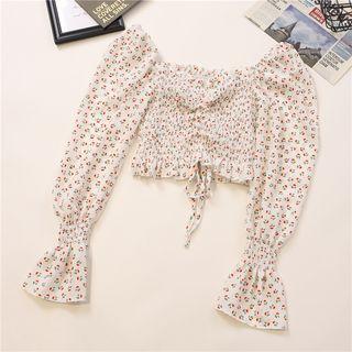 Cropped Floral Blouse