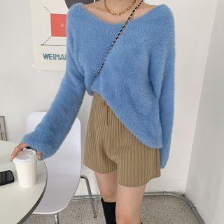 V-neck Flurry Knit Top