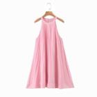 Sleeveless Accordion Pleat A-line Dress