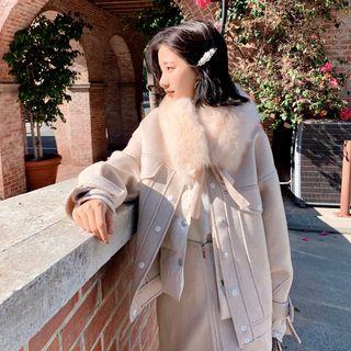 Wool Blend Buttoned Jacket / Asymmetrical Zip Straight Fit Skirt / Cropped Wide-leg Pants / Padded Vest