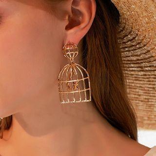 Alloy Bird Case Dangle Earring 1 Pair - As Shown In Figure - One Size