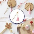 Retro Tassel Sakura Alloy Hair Stick 32-3195 - Black - One Size