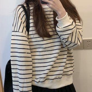 Striped / Plain Sweatshirt
