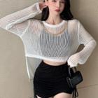 Sheer Knit Top / Skort