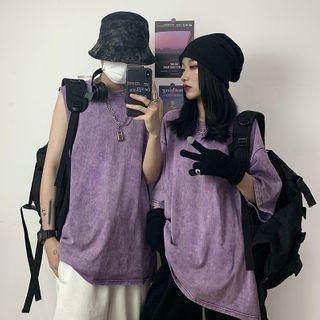 Short Sleeve Washed T-shirt / Tank Top