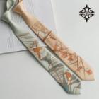 Embroidered Bird & Branches Neck Tie