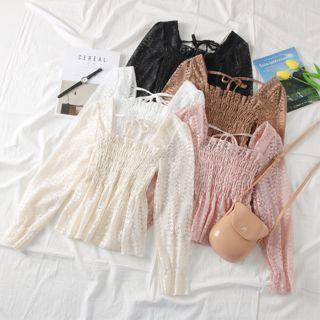 Smocked Lace Top