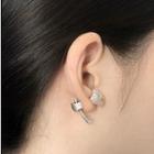 925 Sterling Silver Axe Earring 1 Pair - Stud Earring - Axe - Silver - One Size