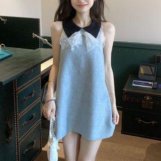 Sleeveless Collared A-line Dress / Top