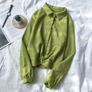 Plain Button T-shirt