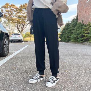 Drawstring-waist Knit Jogger Pants