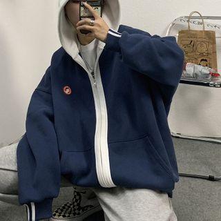Two Tone Hooded Zipped Jacket