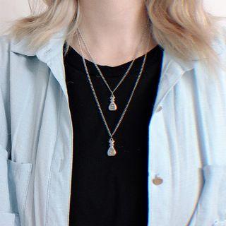 Stainless Steel Money Bag Pendant Necklace