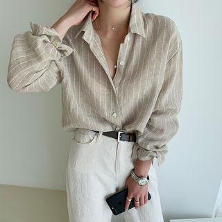 Pinstriped Linen Shirt