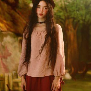 Long-sleeve Crew-neck Top