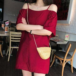 Short-sleeve Cold-shoulder Tunic