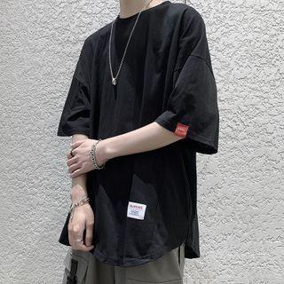 Patch Elbow-sleeve T-shirt
