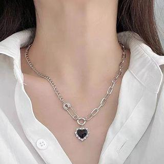 Heart Pendant Stainless Steel / Alloy / Faux Pearl Necklace (various Designs)