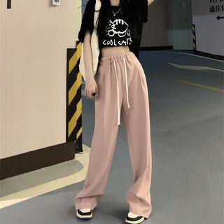Elbow-sleeve Graphic T-shirt / Sweatpants
