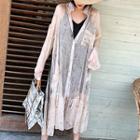 Set: Long-sleeve Printed Midi Shirtdress + Spaghetti Strap Mini Dress