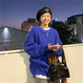Drop-shoulder Sweater Klein Blue - One Size