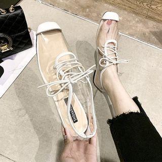 Transparent Lace-up Shoes