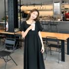 Square-neck Strappy-back Dress