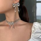 Bow Rhinestone Choker