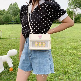 Mini Transparent Panel Cartoon Crossbody Bag