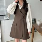 Sleeveless Wrapped A-line Dress