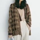 Houndstooth Knit Cardigan