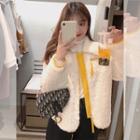 Contrast Trim Fleece Zipped Jacket