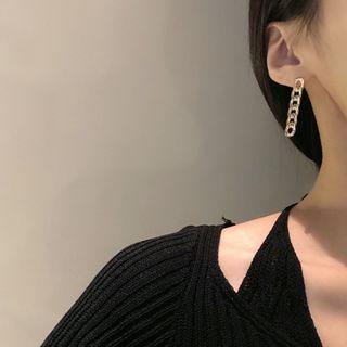 925 Sterling Silver Chained Ear Stud