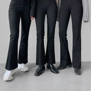 Distressed Boot-cut Pants In 3 Lengths