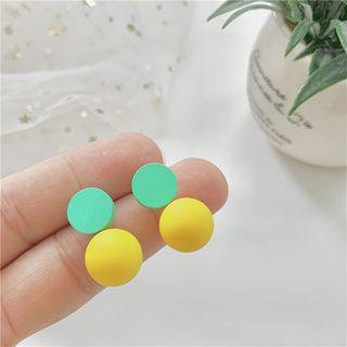 Disc & Bead Dangle Earring 1 Pair - Stud Earring - One Size