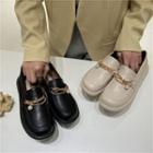 Chain Faux Pearl Loafers